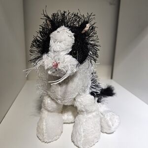 GANZ Webkinz Black White Cat Plush Stuffed Animal No Code Tuxedo
